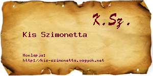 Kis Szimonetta névjegykártya